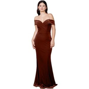 Revelry Velvet Bardot Dress